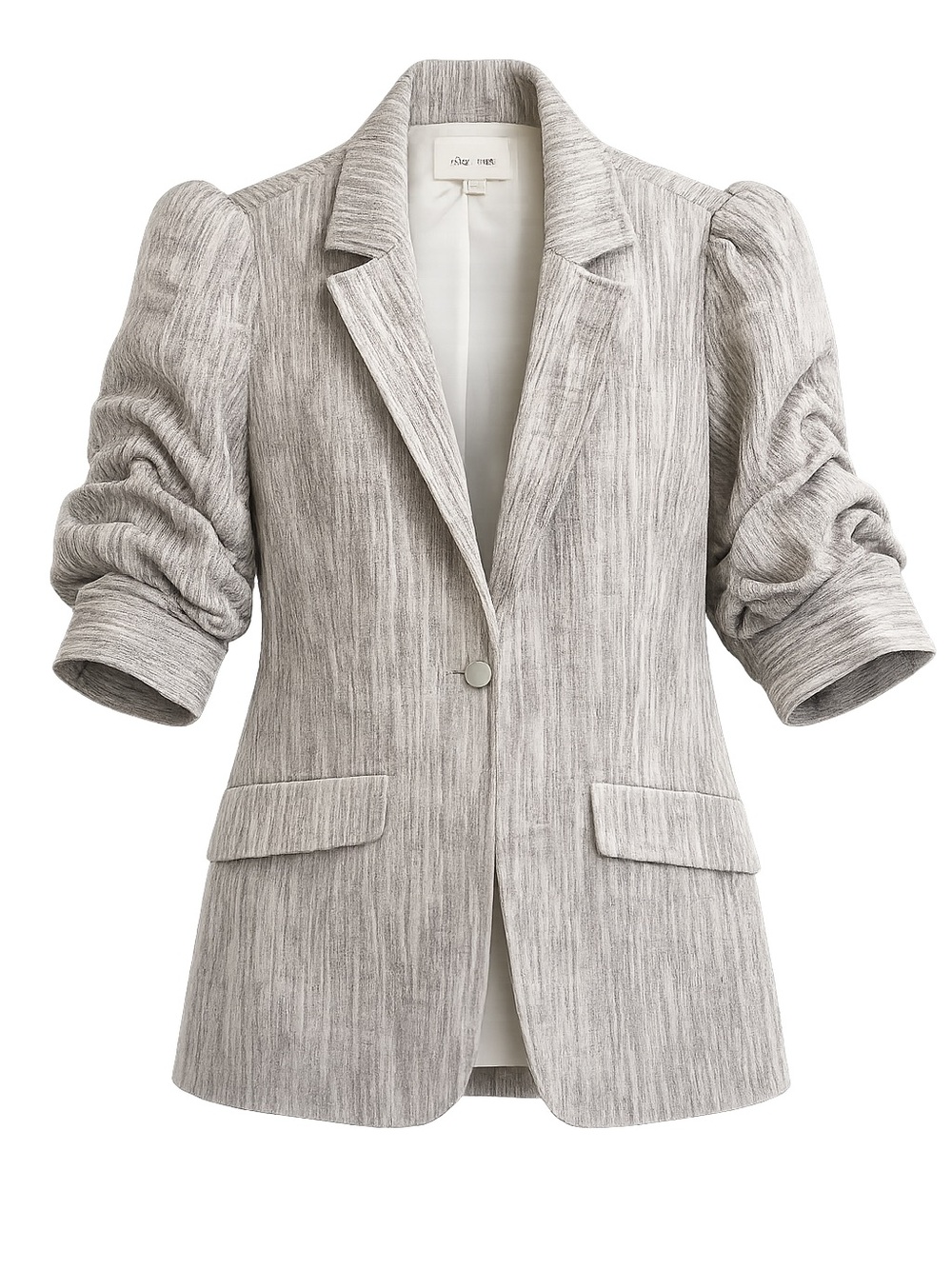 cinq a’ sept Ruched-Sleeve Blazer